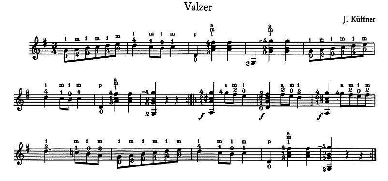Joseph Küffner, Valzer in G